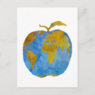 Earth Apple Postkarte