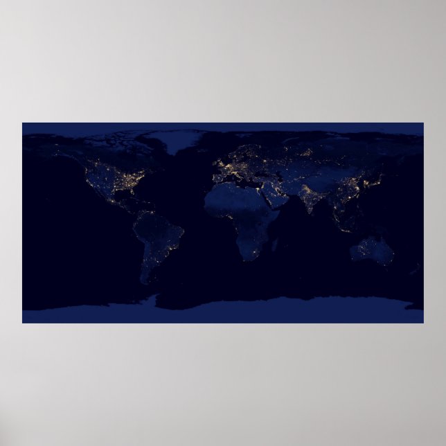 Earth at Night Poster (Vorne)