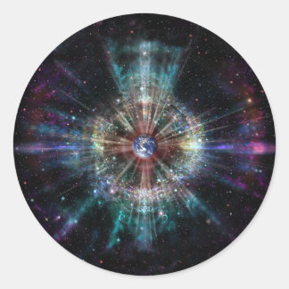 Earth Aura Runder Aufkleber