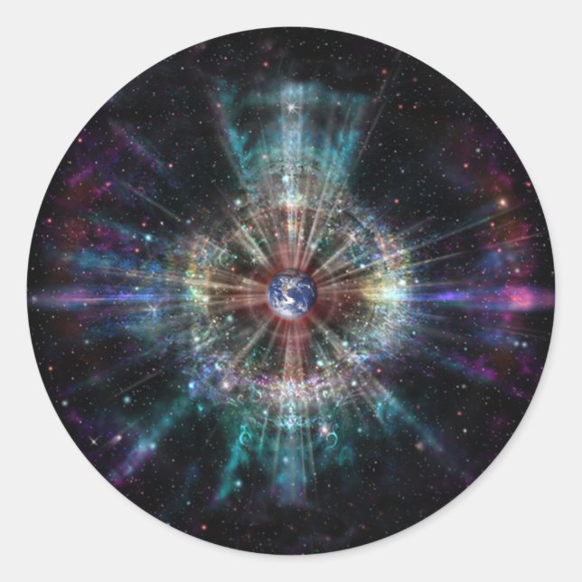 Earth Aura Runder Aufkleber (Vorderseite)