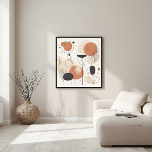 Earth Balance – Feminine Botanische Geometrie III Poster