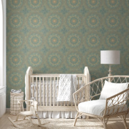 Earth Bloom Mandala – Texturierte geometrische Kun Tapete