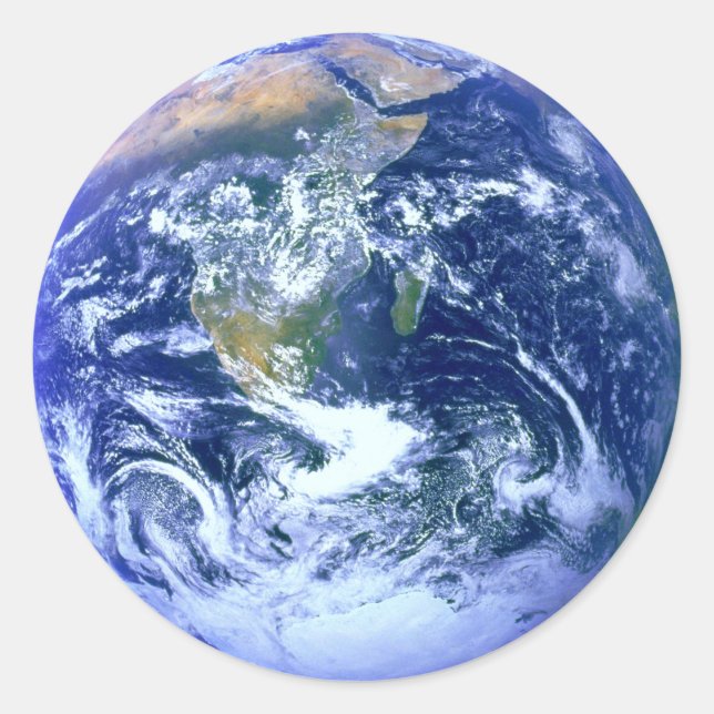 Earth Blue Marble Runder Aufkleber (Vorderseite)
