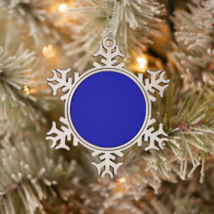 Earth Blue Schneeflocken Zinn-Ornament