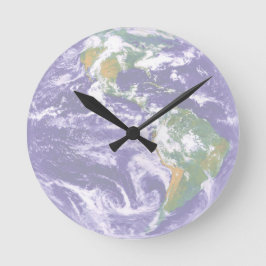 Earth Clock Runde Wanduhr