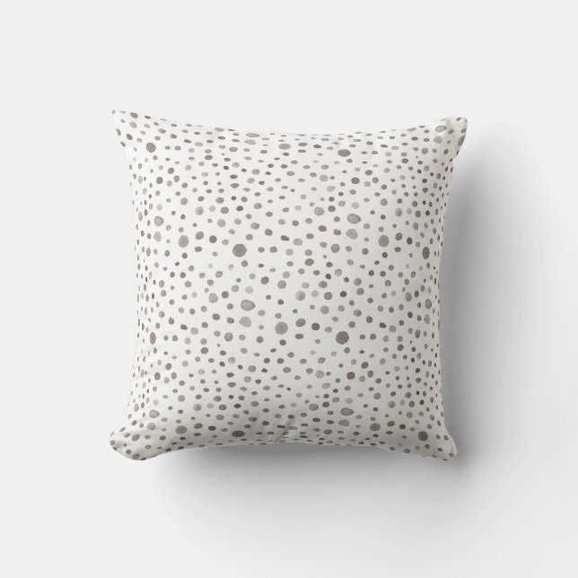 Earth Confetti Wasserfarbe Dots Kissen (Vorderseite)