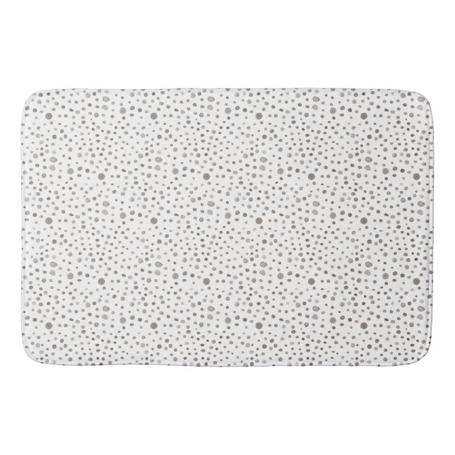 Earth Confetti Watercolor Dots Badematte (Vorderseite)
