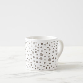 Earth Confetti Watercolor Dots Espresso Tasse
