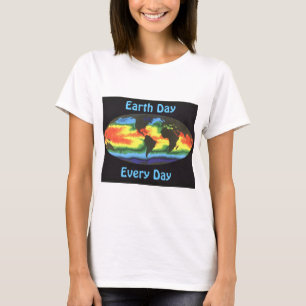 Earth Day 2012 - Weltweite Oberflächentemperatur T-Shirt