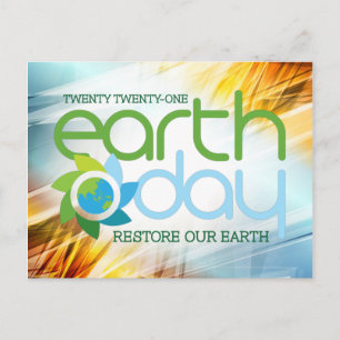 Earth Day 2021 - "Wiederherstellen" unseres Earth- Postkarte