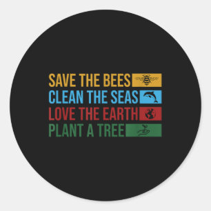 Earth Day 2022 Planet Environmental Science Rett T Runder Aufkleber