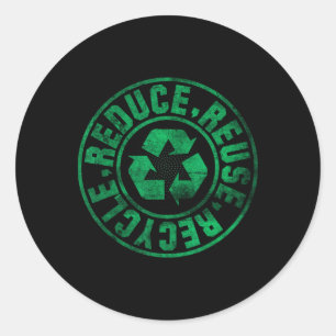Earth Day 2025 Reduzierter Wiederverwendungs-Recyc Runder Aufkleber