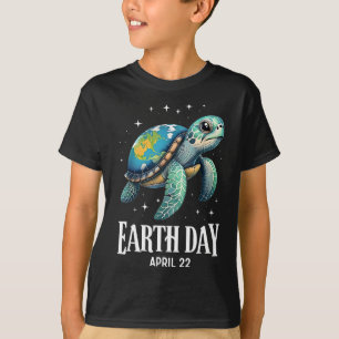 Earth Day 2025 Restore Earth Sea Turtle Art Rett T T-Shirt