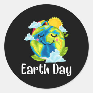 Earth Day 2025 Restore Recycle Rett Runder Aufkleber