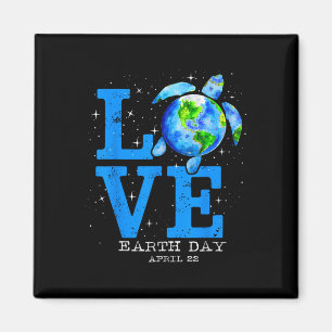 Earth Day 2025 Rette Meeresschildkröte die Planete Magnet