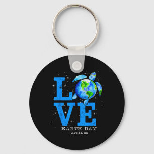 Earth Day 2025 Rette Meeresschildkröte die Planete Schlüsselanhänger