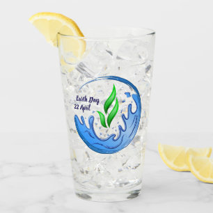 Earth Day 2025 Unser Power Unser Planet-Wappen Glas