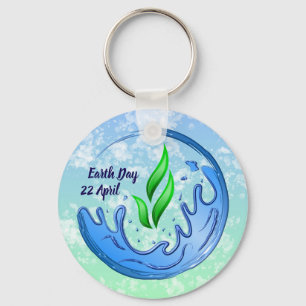 Earth Day 2025 Unser Power Unser Planet-Wappen Schlüsselanhänger
