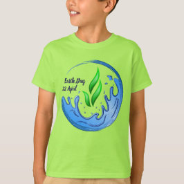 Earth Day 2025 Unser Power Unser Planet-Wappen T-Shirt