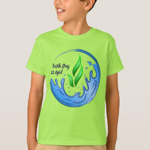 Earth Day 2025 Unser Power Unser Planet-Wappen T-Shirt