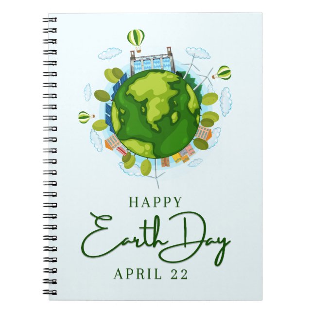 Earth Day 22. April Notizblock (Vorderseite)