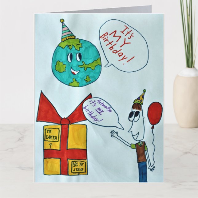 Earth Day Birthday Card Karte (Vorderseite)