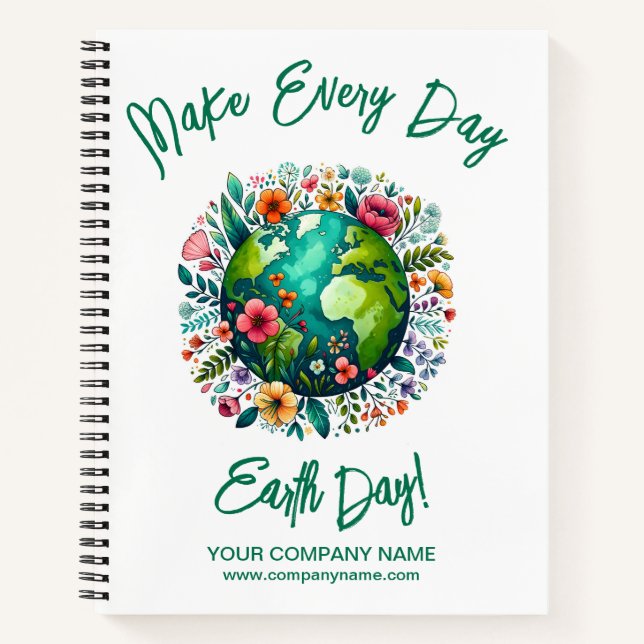 Earth Day Business Company Notizbuch (Vorderseite)