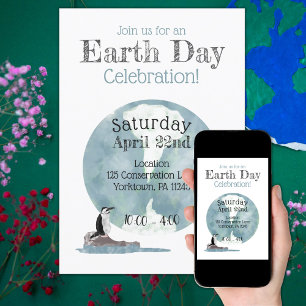 Earth Day Celebration with Pinguin Design Einladung