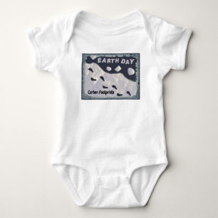 Earth Day - CO2-Fußabdrücke Baby Strampler