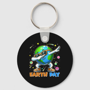 Earth Day Dabbing Earth Kinder Kinder Mädchen Jung Schlüsselanhänger