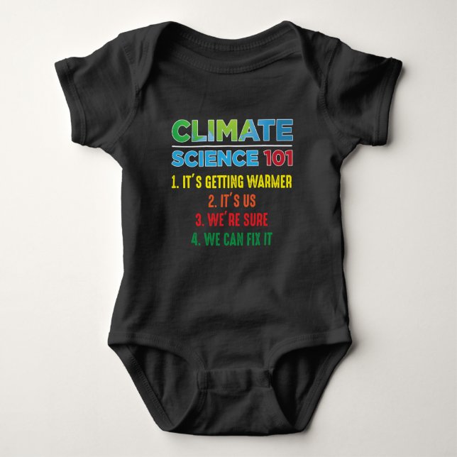 Earth Day Environment Climate Change Scientists Baby Strampler (Vorderseite)