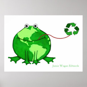 Earth Day Environmental Frog Poster