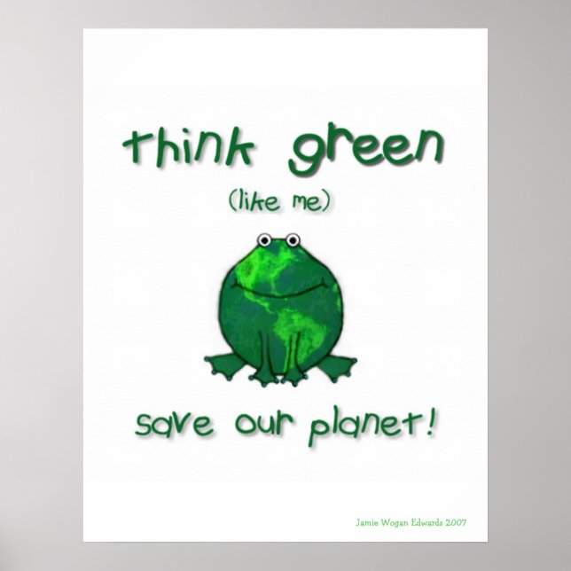 Earth Day Environmental Frog Poster (Vorne)