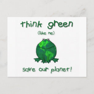 Earth Day Environmental Frog Postkarte