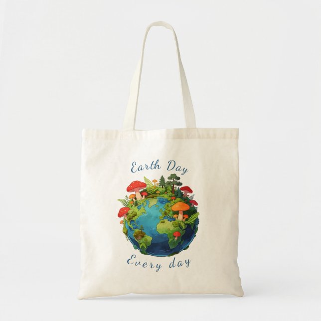 Earth Day Every Day Nature Planet Design Tragetasche (Vorne)