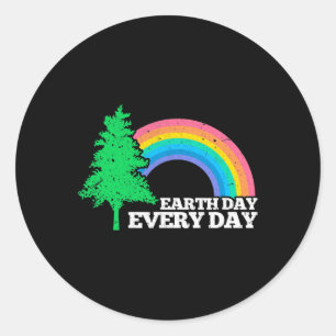 Earth Day Everyday 1 Runder Aufkleber