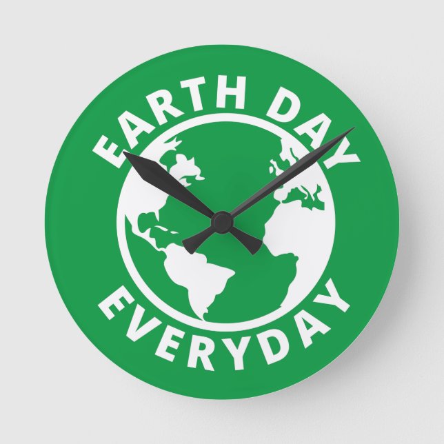 Earth Day Everyday - Earth Day 2022 Runde Wanduhr (Vorderseite)