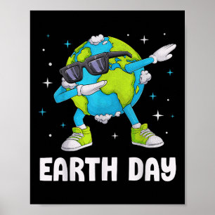 Earth Day Funny Dab Dabing Earth Day Design Kids Poster