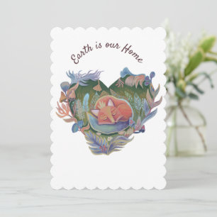 Earth Day gemütliche Zuhause Dankeskarte