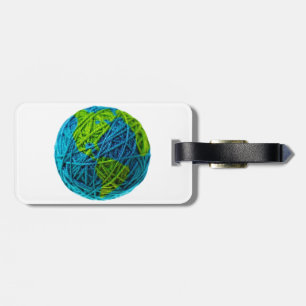 Earth Day Global Knit Hook Hobby Ball of Yarn Gepäckanhänger