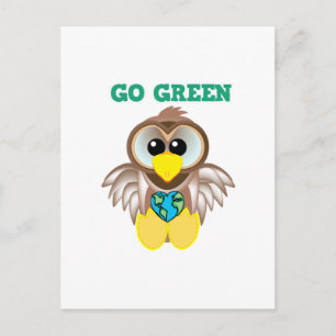 Earth Day Go Green Uhu Goofkins Postkarte