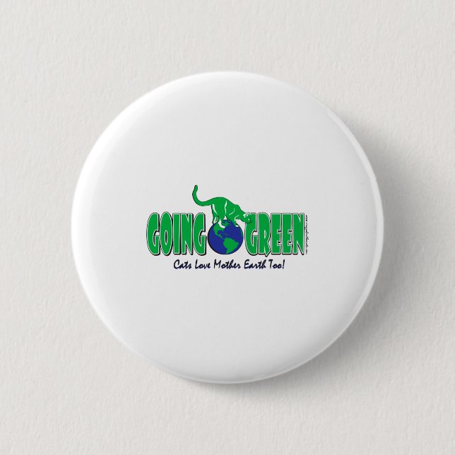 Earth Day Going Green T-Shirt  Button (Vorderseite)