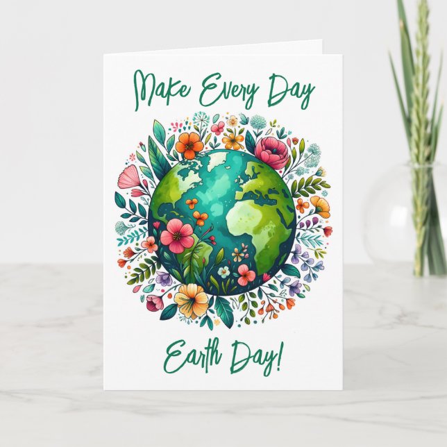 Earth Day Grußkarte Feiertagskarte (Vorderseite)