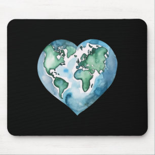 Earth Day Heart Planet Niedlich Earth Day for Kids Mousepad