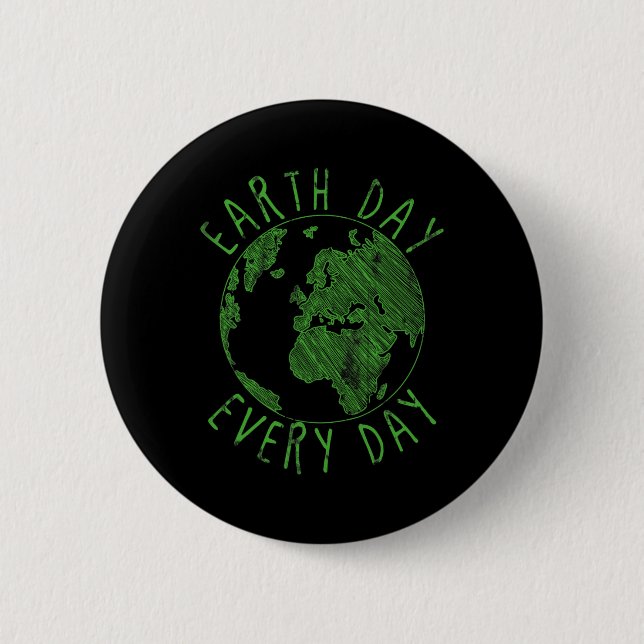 Earth Day Jeden Earth Day 5 Button (Vorderseite)