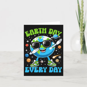 Earth Day Jeden Funny Dabbing Earth Boys Kinder T Karte