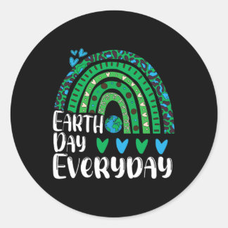 Earth Day Jeden Rainbow Earth Day Runder Aufkleber