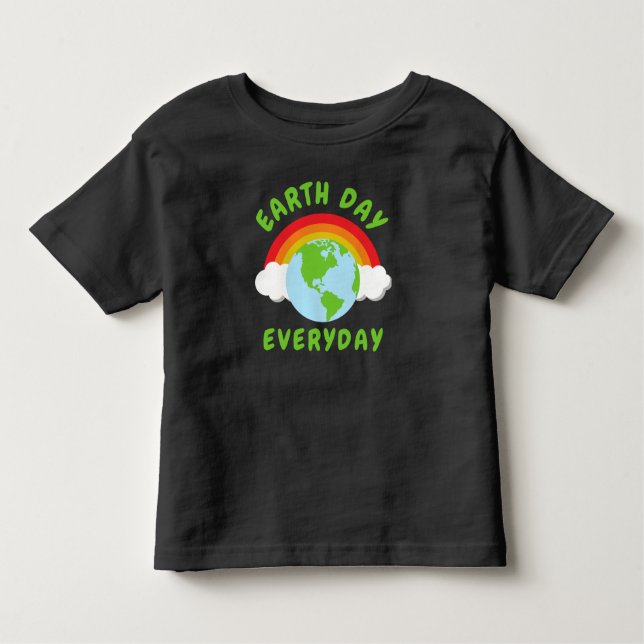 Earth Day Jeden Regenbogen Kleinkind T-shirt (Vorderseite)