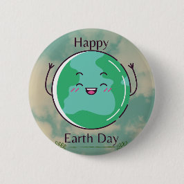 Earth Day Party Button