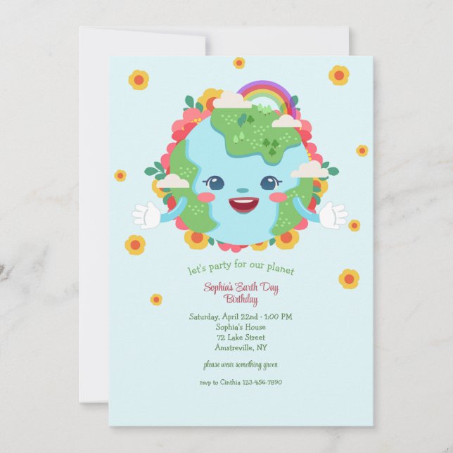 Earth Day Party Einladung (Vorderseite)